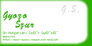 gyozo szur business card